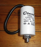 2uF  450Volt Motor Run Capacitor with Wires - Part # CAP002L