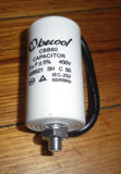 8uF 450Volt Motor Run Capacitor with Wires - Part # CAP008L