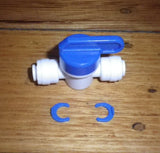 Fridge 1/4" Water Hose Coupling / Joiner with Inline Tap - Part # B07H2TR3LQ-2T