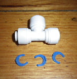 Fridge 1/4" Three Way Water Hose Coupling / Joiner - Part # B07H2TR3LQ-3T