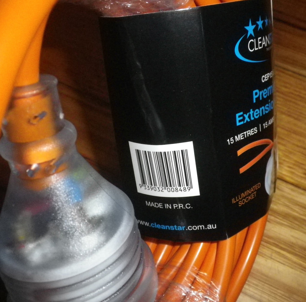 15metre 15amp Orange Extension Cable with 10Amp Plug & Socket Part Allfix Electrical