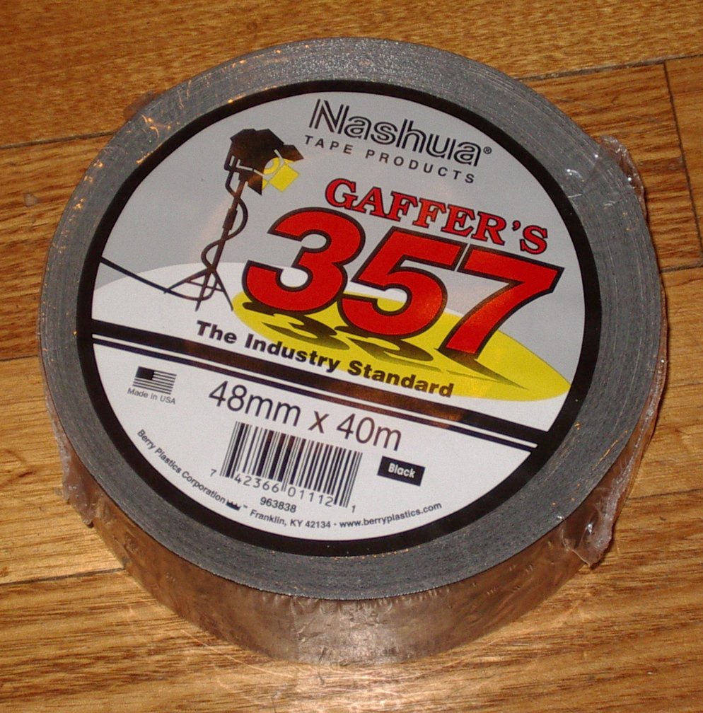 Nashua 357 Black Gaffer Tape 40m X 48mm Part GAF357BK Allfix Electrical