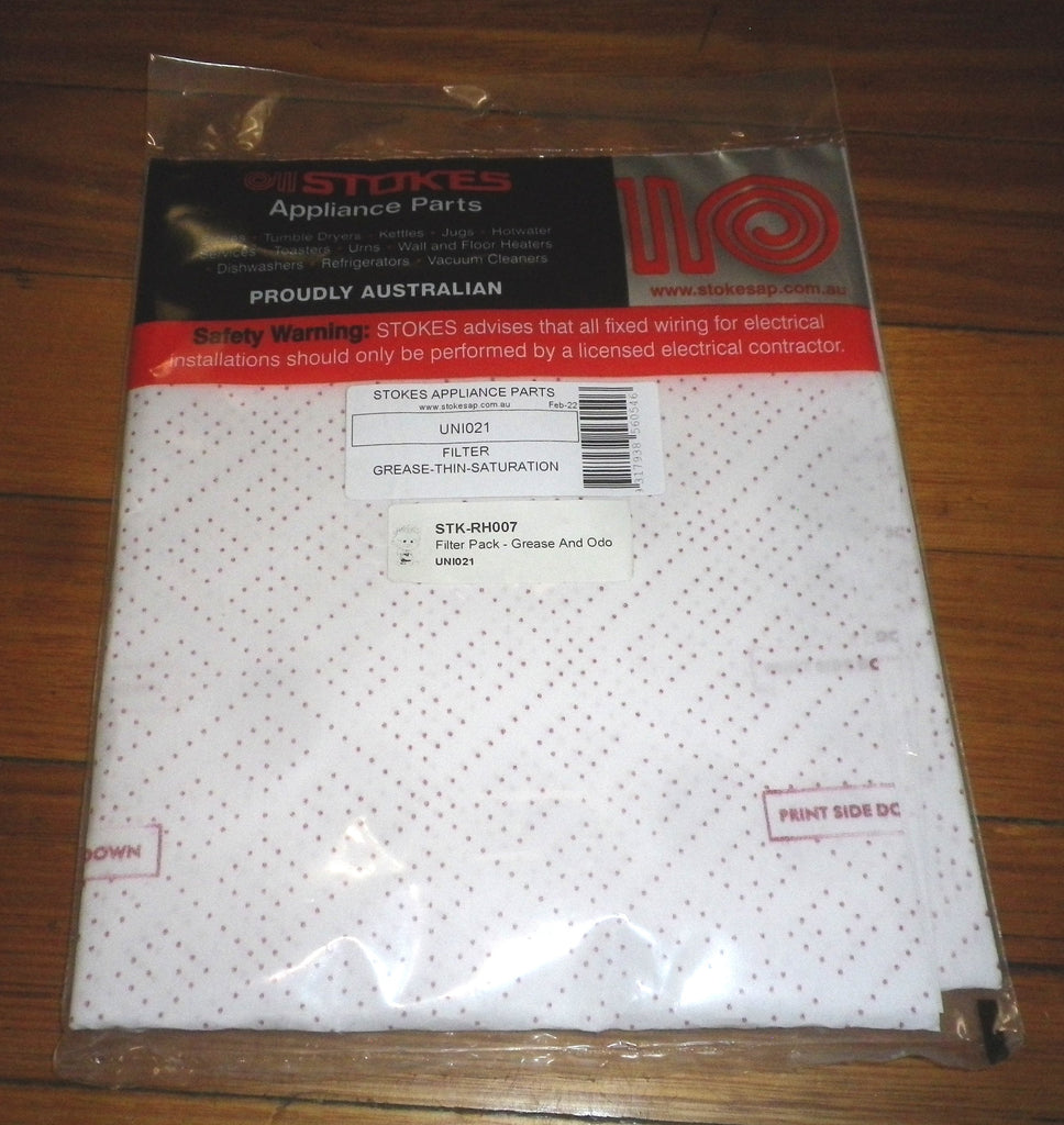 Universal Rangehood Grease Filter Material 47cm x 57cm Part UNI021