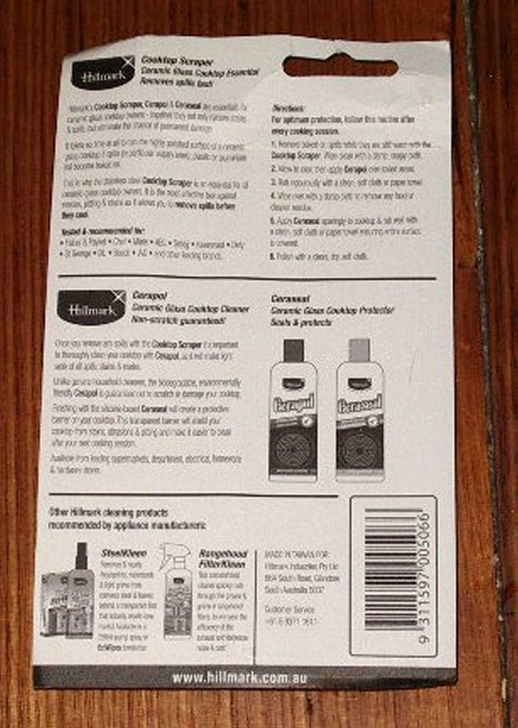 Hillmark Cooktop Scraper for Ceramic Glass Part CL003 Allfix