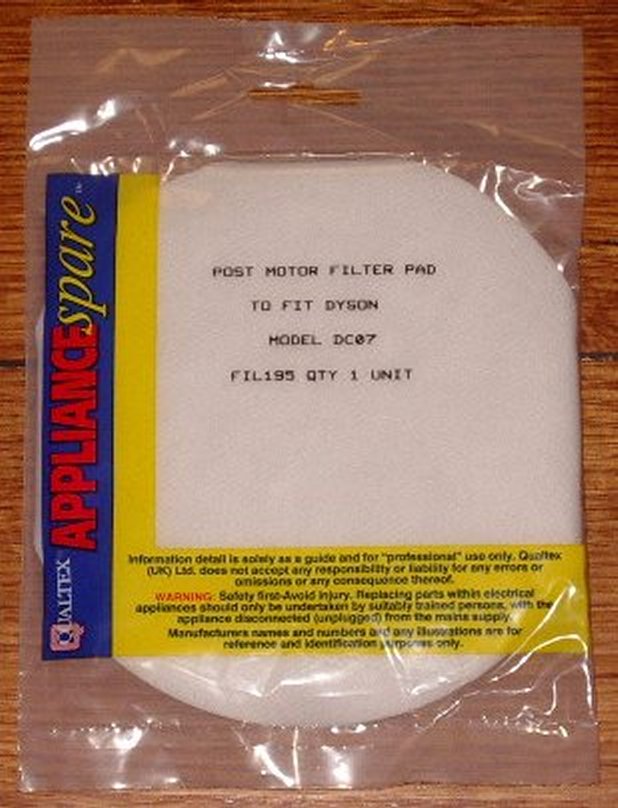 Dyson DC07 Vacuum Cleaner Post Motor Filter Pad Part FIL195