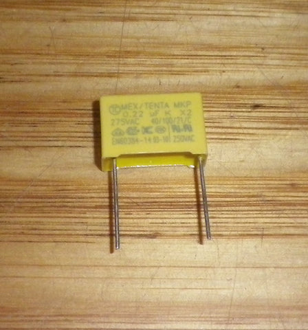0.22uF 275VAC X2 Mains Suppression Capacitor - Part # .22MKPX2-275