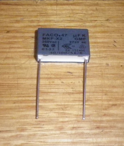 0.47uF 275VAC X2 Mains Suppression Capacitor - Part # .47MKPX2-275