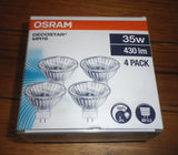 Osram 35Watt 12Volt MR16 60deg Dichroic Halogen Globe (Pkt 4) - Part # 145582