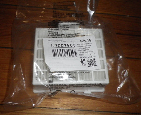 Bosch BSGL3, BSGL4, BSG6 Series Genuine H12 Hepa Filter - Part # 17007968