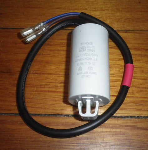 Westinghouse 4uF 400Volt Motor Run Capacitor w Wires & Clip - Part # 1760009377