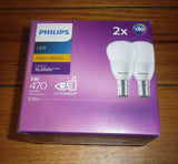 Philips LED Warm White Globe 5Watt SBC Fancy Round (Pkt 2) - Part # 322530