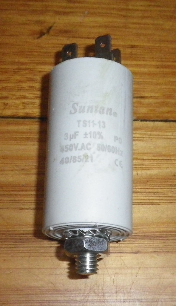 Condensatore Di Spunto Per Motore JB 3uF 450VAC - Montaggio A Perno