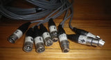Used 3mtr Snake Cable 4x 1/4" TRS Plugs to 4x XLR Male & 4x XLR Male to 4x XLR Female - # 8WAY3MLOOM