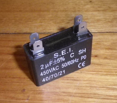 2uF 450Volt Motor Start/Run Capacitor - Part # CAC2UF
