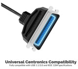 Sabrent USB to Centronics 36pin Parallel Printer Conversion Cable - Part # CB-CN36