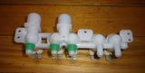 Used Samsung WA455DTHDWR 240VAC 5way Inlet Valve - Part # DC97-15459KSH2