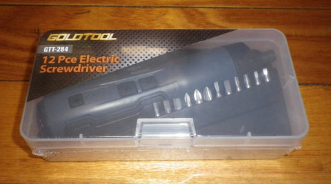GoldTool Cordless Electric Screwdriver with 12 Bits (USB Charger Not Included) - Part # GTT284