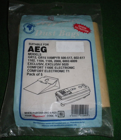 AEG Vampyr 500, 600 Series Vacuum Cleaner Bags - Part # SDB80