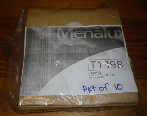 Sanyo Mite Hunter SC65, SC75 Vacuum Cleaner Bags - Part # T139B