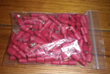 Red Insulated Female 6.4mm Spade Terminals (Pkt 100) - Part # TM22251-100