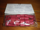 Red Insulated Female 6.4mm Spade Terminals (Pkt 25) - Part # TM22251-25