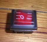 Cleanstar VC80LX DPST Red Illuminated Mains Rocker Switch with Rubber Boot - Part # VC80LX-12