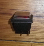 Cleanstar VC80LX DPST Red Illuminated Mains Rocker Switch with Rubber Boot - Part # VC80LX-12
