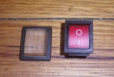 Cleanstar VC80LX DPST Red Illuminated Mains Rocker Switch with Rubber Boot - Part # VC80LX-12