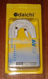 10metre White Male to Male Coax Flylead - Part No TVL5W