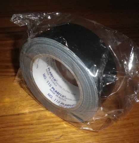 PlasFlo Budget Black Gaffer Tape 25m X 48mm - Part # 115B
