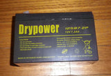 DryPower 12Volt 7.2AH 6.4mm Spade Sealed Lead Acid Battery - Part # 12SB7.2P