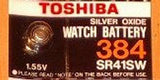 SR41SW Silver Oxide 1.55Volt Watch Battery
