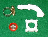 1/2" R/A Plastic Nut & Tail with Filter Washer & Clamp - Part # HC035K