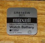 SR616SW Silver Oxide 1.55Volt Watch Battery Replace SR65, RW38, 321, V321