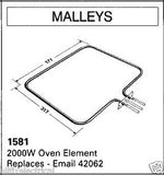 Malleys Viceroy Plug-in 2000Watt Oven Element - Genuine Stokes Part # 1581