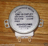 Microwave Oven Turntable Motor # MWM1624, GM-16-24FLE1