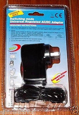 Universal 3-7Volt 2.5amp Switchmode AC Adaptor - Part # SMP-2000A ...