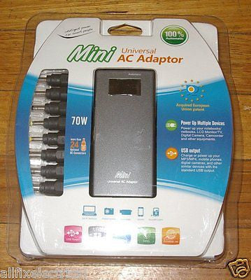 Universal 12-22Volt 4amp Switchmode Laptop AC Adaptor - Part # LS-PAB70