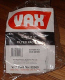 Vax Genuine GENIE Filters (Pkt 2) - Part No. 52500