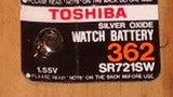 SR721SW Silver Oxide 1.55Volt Watch Battery