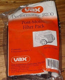 Vax Performance 2200 Post Filter Pack - Part No. 77910