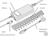 Universal 9-24Volt 5amp Switchmode Laptop AC Adaptor - Part # PAB90-BC10