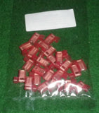 Red Insulated 600V Flag Female 4.8mm Spade Terminals (Pkt 25) # 2-520335-2-25