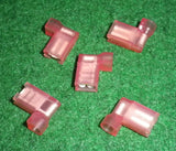 Red Insulated 600V Flag Female 4.8mm Spade Terminals (Pkt 100) # 2-520335-2-100