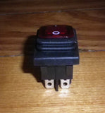 Universal DPST Red Illuminated Mains Rocker Switch with Rubber Boot - Part # A310C