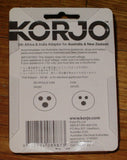 Korjo India & South Africa to Australian & NZ AC Plug Adaptor - Part # AA08