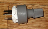 Grey 3pin 10Amp 240V Mains Plug Tops (Qty 10) - Part # ACP3P10GY10