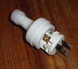 White 3pin 10Amp 240V Mains Plug Tops (Qty 10) - Part # ACP3P10WH10