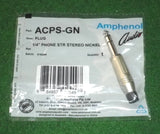 Amphenol 6.3mm Stereo Phone Plug - Part # ACPS-GN