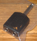 Audio Adaptor - Mono 6.5mm Plug to Dual Mono 6.5mm Sockets - Part # AD2120